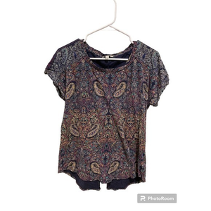 Lucky Brand Paisley‎ Boho Casual Top - Size Medium